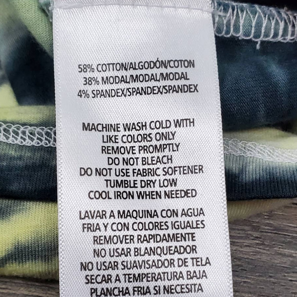 Calvin Klein Tie Dye Performance Stretch Cropped Athleisure Top Size Large - Picture 5 of 7